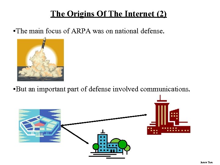 The Origins Of The Internet (2) • The main focus of ARPA was on
