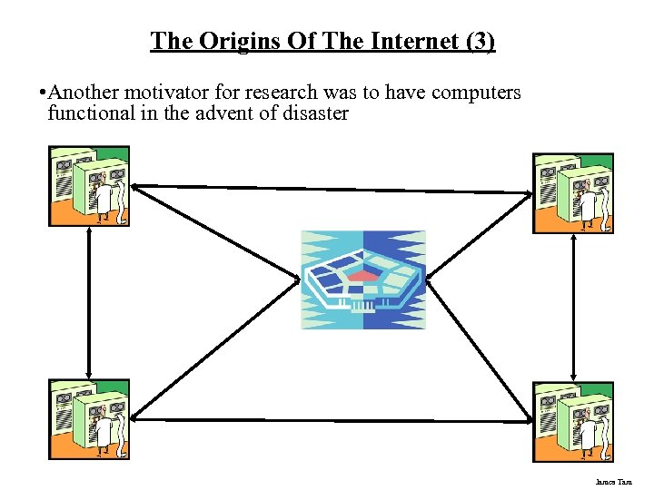 The Origins Of The Internet (3) • Another motivator for research was to have