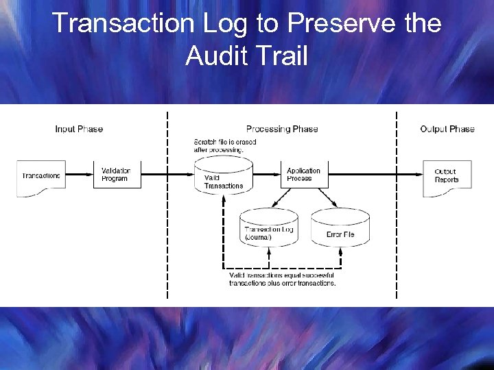 Transaction Log to Preserve the Audit Trail 