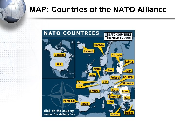 MAP: Countries of the NATO Alliance 