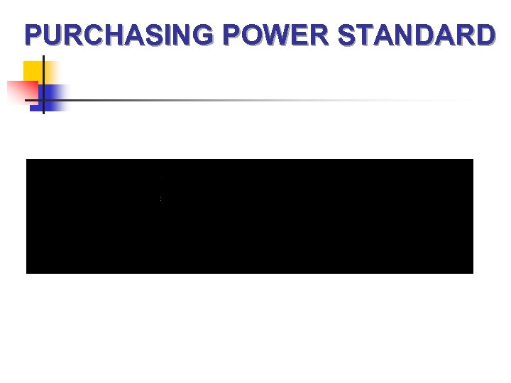 PURCHASING POWER STANDARD 