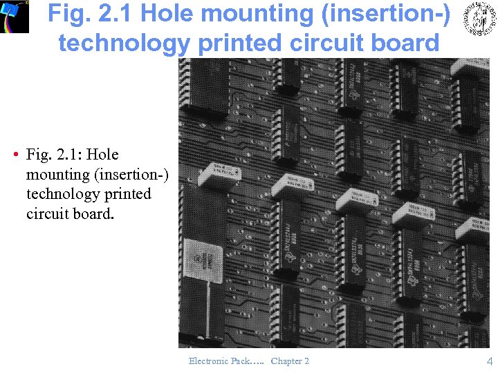 Fig. 2. 1 Hole mounting (insertion-) technology printed circuit board • Fig. 2. 1: