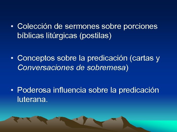  • Colección de sermones sobre porciones bíblicas litúrgicas (postilas) • Conceptos sobre la