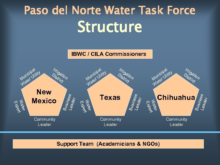 Paso del Norte Water Task Force Structure IBWC / CILA Commissioners Texas l ipa