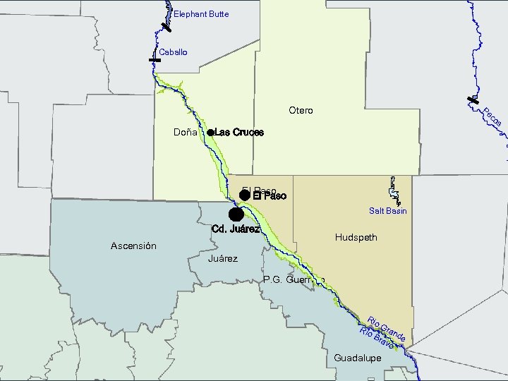 Elephant Butte Caballo Pe Otero co Doña Ana Las Cruces El Paso Salt Basin