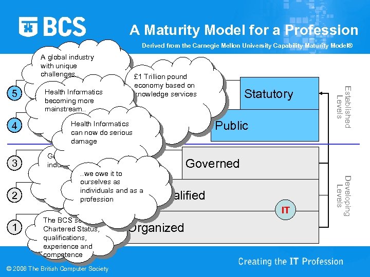 A Maturity Model for a Profession Derived from the Carnegie Mellon University Capability Maturity