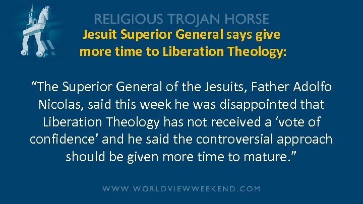 Jesuit Superior General says give more time to Liberation Theology: “The Superior General of