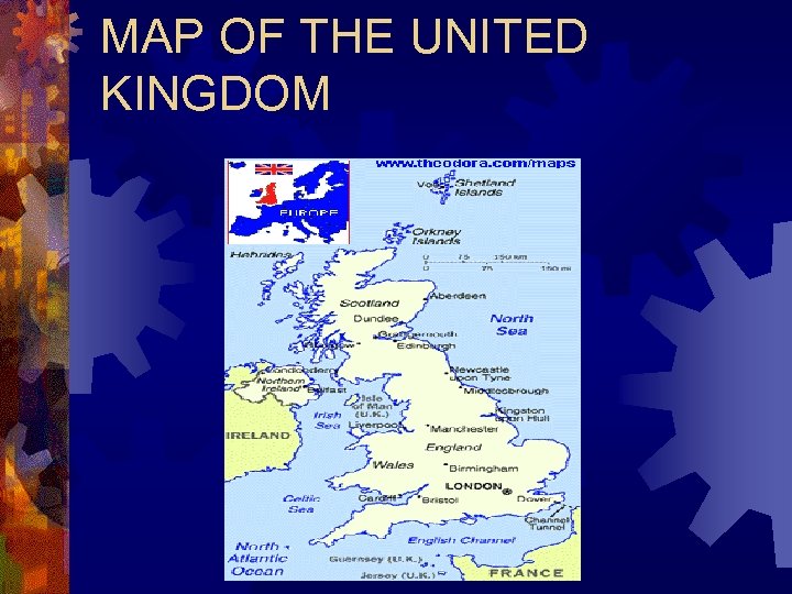 MAP OF THE UNITED KINGDOM 