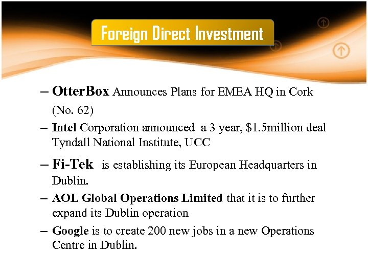 Foreign Direct Investment – Otter. Box Announces Plans for EMEA HQ in Cork (No.