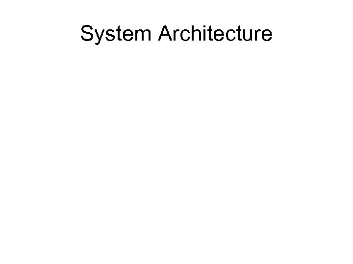 System Architecture 