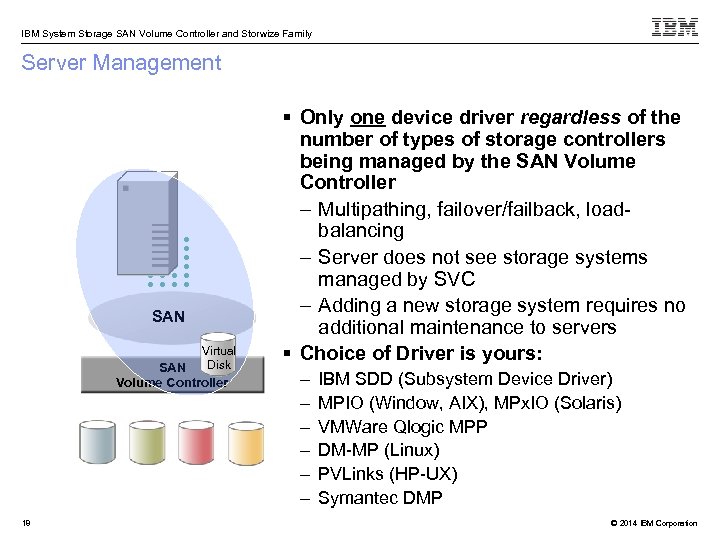 IBM System Storage SAN Volume Controller and Storwize Family Server Management SAN Virtual Disk