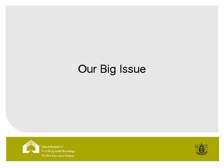 Our Big Issue 