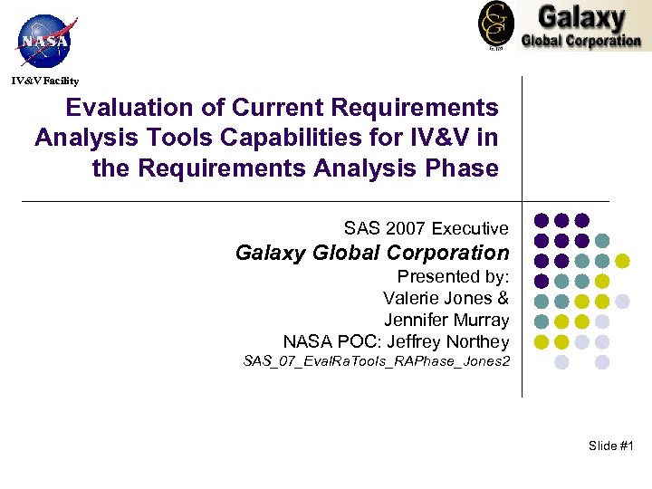 IV&V Facility Evaluation of Current Requirements Analysis Tools Capabilities for IV&V in the Requirements