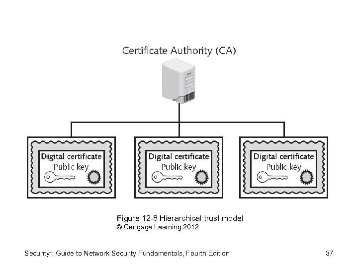 Figure 12 -8 Hierarchical trust model © Cengage Learning 2012 Security+ Guide to Network