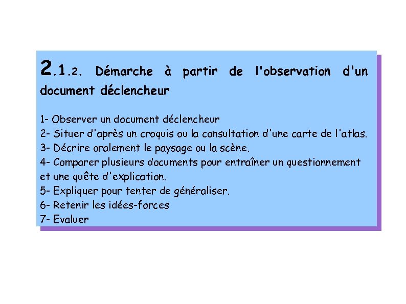 2. 1. 2. Démarche à partir de l'observation d'un document déclencheur 1 - Observer