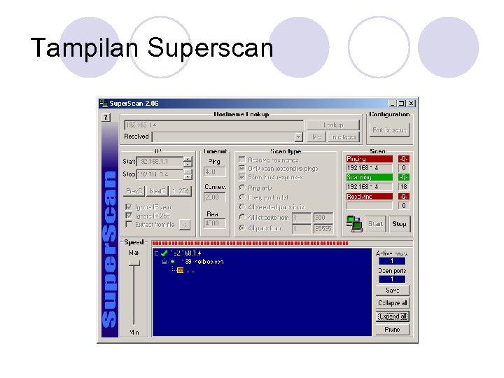 Tampilan Superscan 