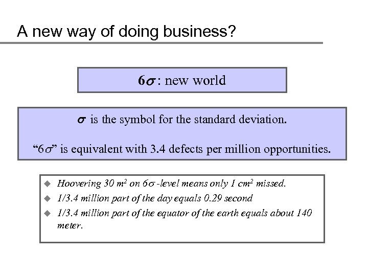 A new way of doing business? 6 : new world is the symbol for