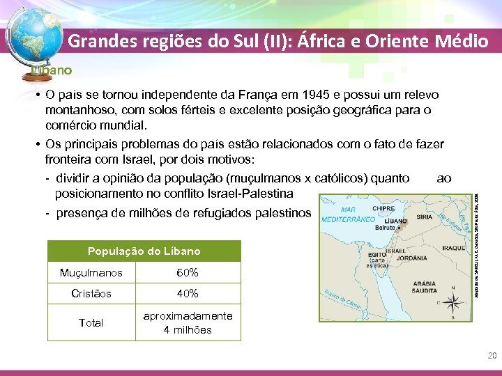 Grandes regiões do Sul (II): África e Oriente Médio • O país se tornou