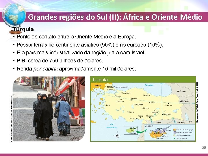 Grandes regiões do Sul (II): África e Oriente Médio Turquia Ponto de contato entre