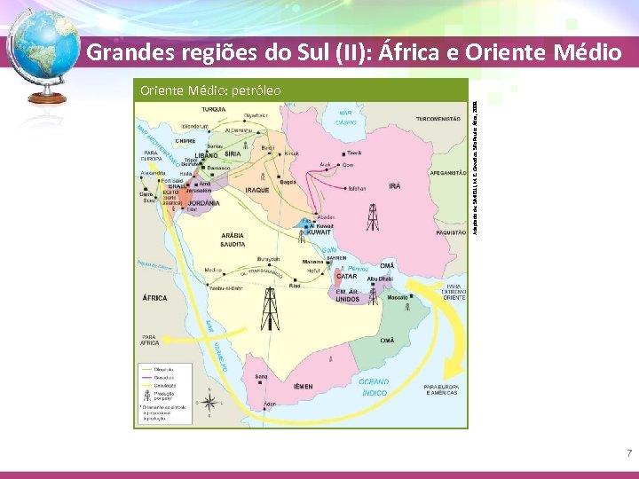 Grandes regiões do Sul (II): África e Oriente Médio Adaptado de: SIMIELLI, M. E.
