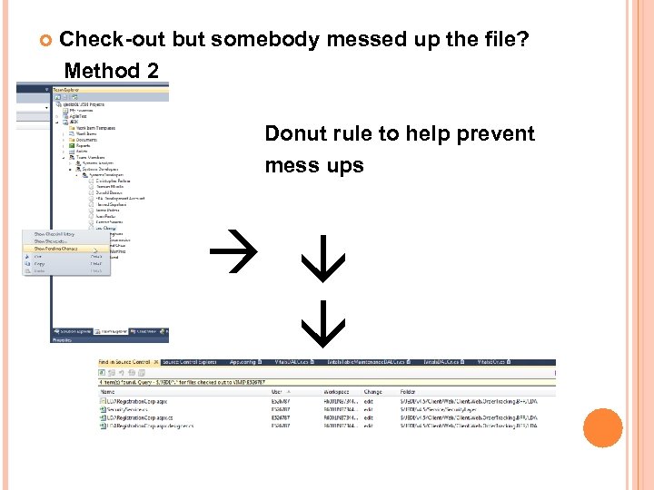  Check-out but somebody messed up the file? Method 2 Donut rule to help