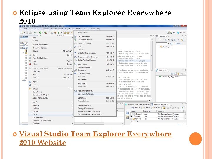  Eclipse using Team Explorer Everywhere 2010 Visual Studio Team Explorer Everywhere 2010 Website