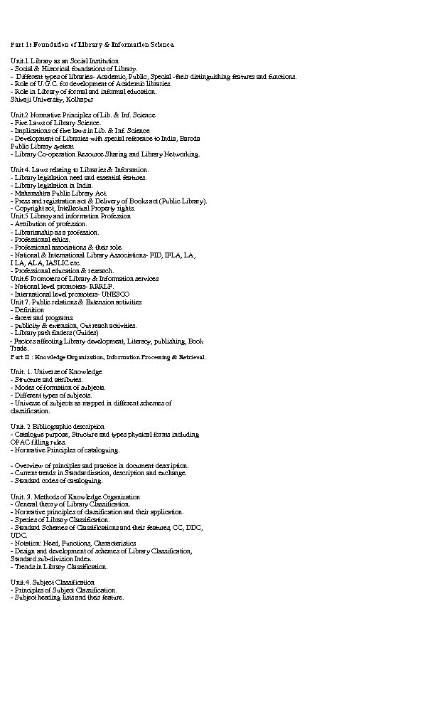 Part 1: Foundation of Library & Information Science. Unit. l. Library as an Social