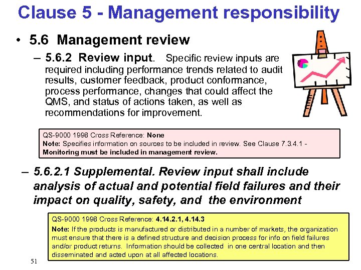 Clause 5 - Management responsibility • 5. 6 Management review – 5. 6. 2