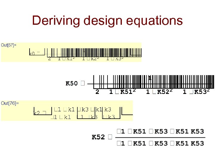 Deriving design equations 