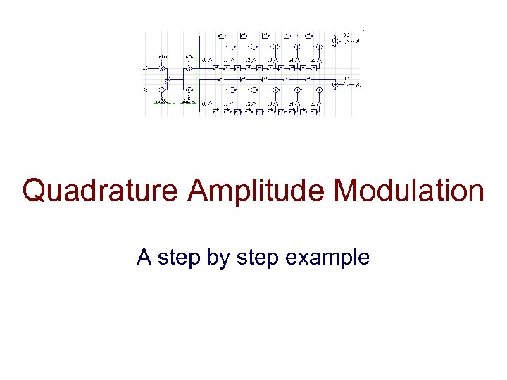 Quadrature Amplitude Modulation A step by step example 