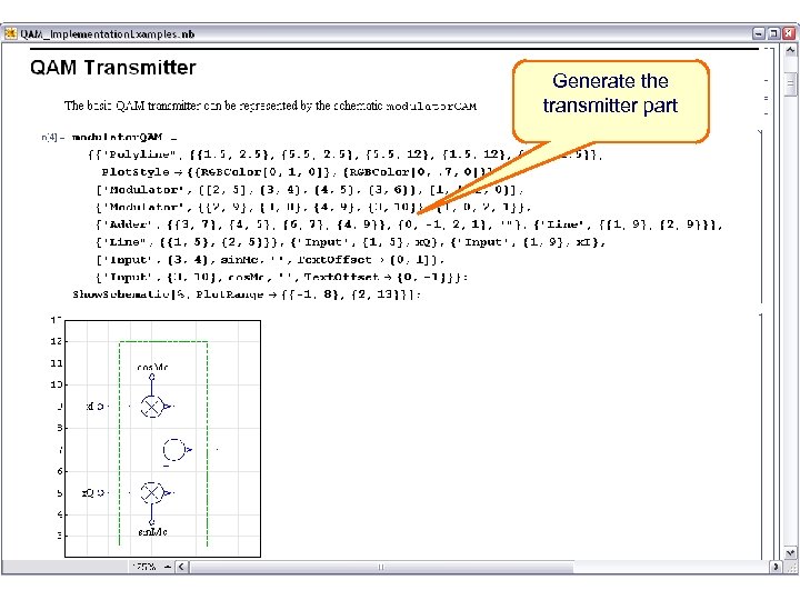 Generate the transmitter part 