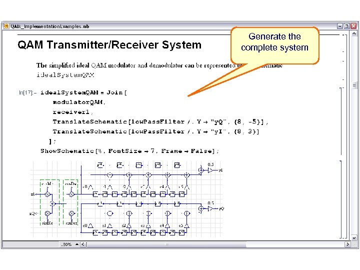 Generate the complete system 