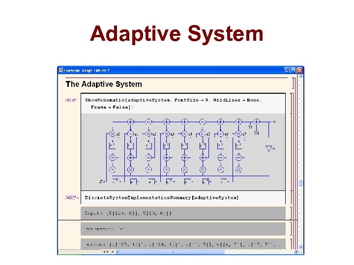 Adaptive System 