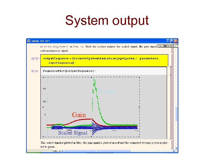 System output Power Gain Scaled Signal 