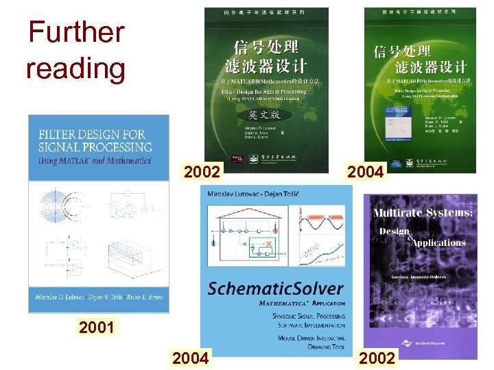 Further reading 2002 2004 2001 2004 2002 