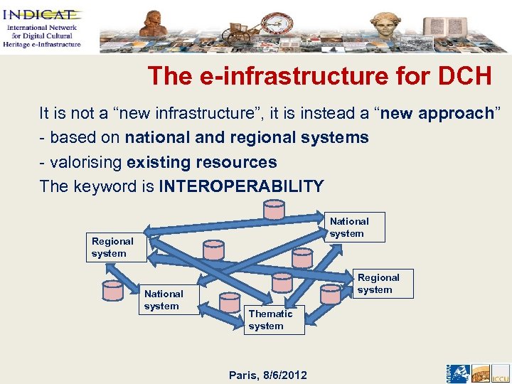 The e-infrastructure for DCH It is not a “new infrastructure”, it is instead a