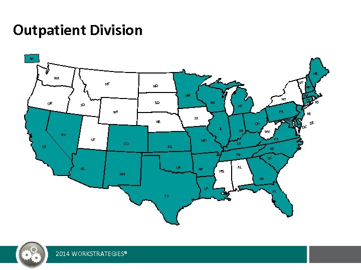 Outpatient Division AK ME WA MT VT ND NH MN OR SD ID NY