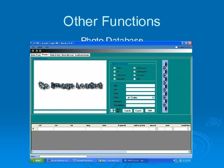 Other Functions Photo Database 