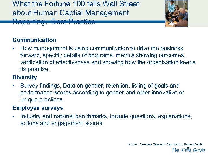 What the Fortune 100 tells Wall Street about Human Captial Management Reporting: Best Practice