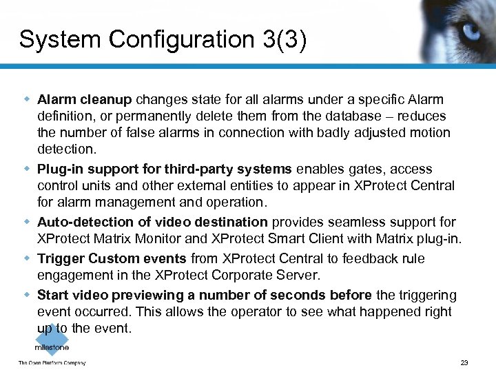 System Configuration 3(3) w Alarm cleanup changes state for all alarms under a specific