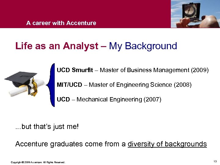 A career with Accenture Life as an Analyst – My Background UCD Smurfit –