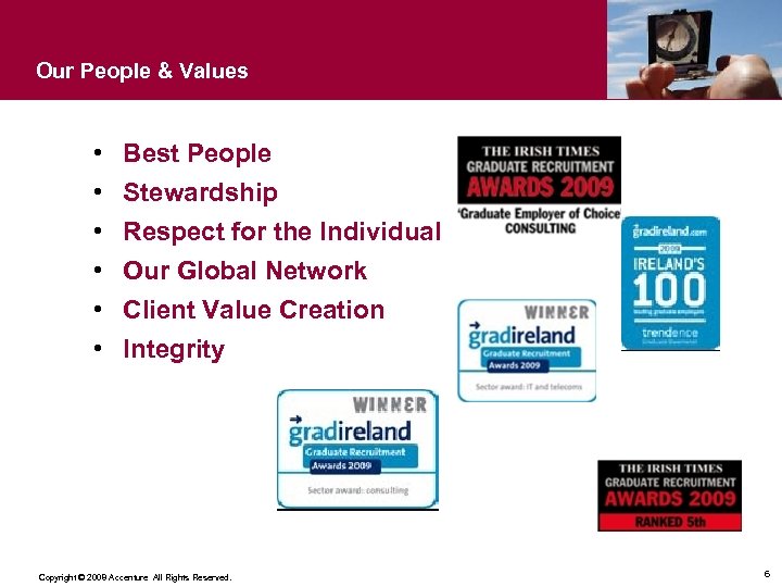 Our People & Values • • • Best People Stewardship Respect for the Individual