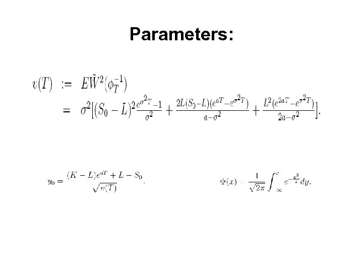 Parameters: 