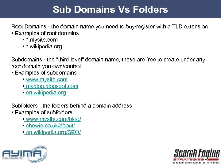 Sub Domains Vs Folders Root Domains - the domain name you need to buy/register