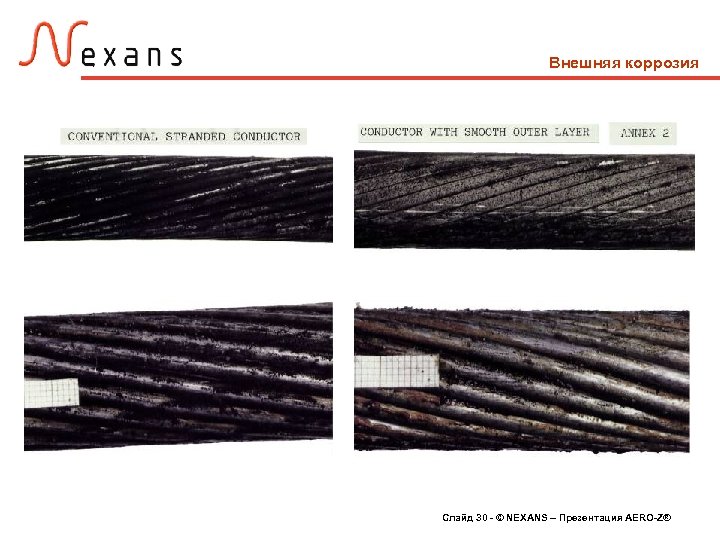  Внешняя коррозия Слайд 30 - © NEXANS – Презентация AERO-Z® 