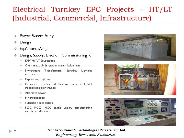 Electrical Turnkey EPC Projects – HT/LT (Industrial, Commercial, Infrastructure) v Power System Study v