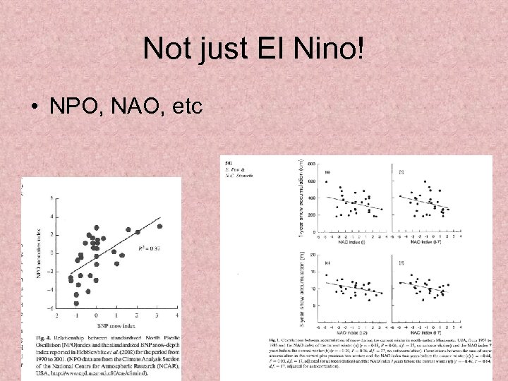 Not just El Nino! • NPO, NAO, etc 