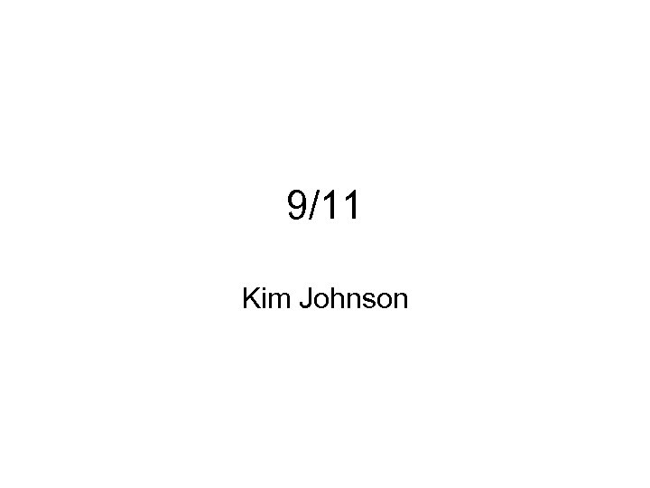 9/11 Kim Johnson 