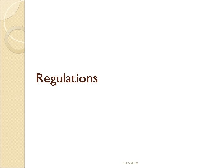 Regulations 3/19/2018 