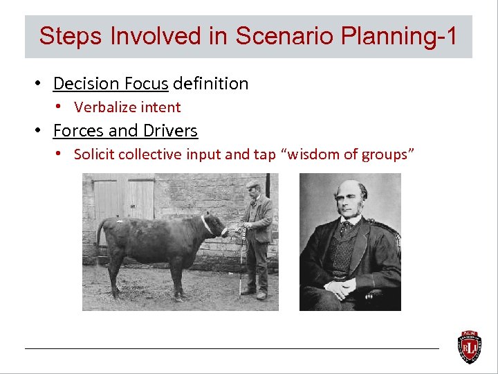 Steps Involved in Scenario Planning-1 • Decision Focus definition • Verbalize intent • Forces